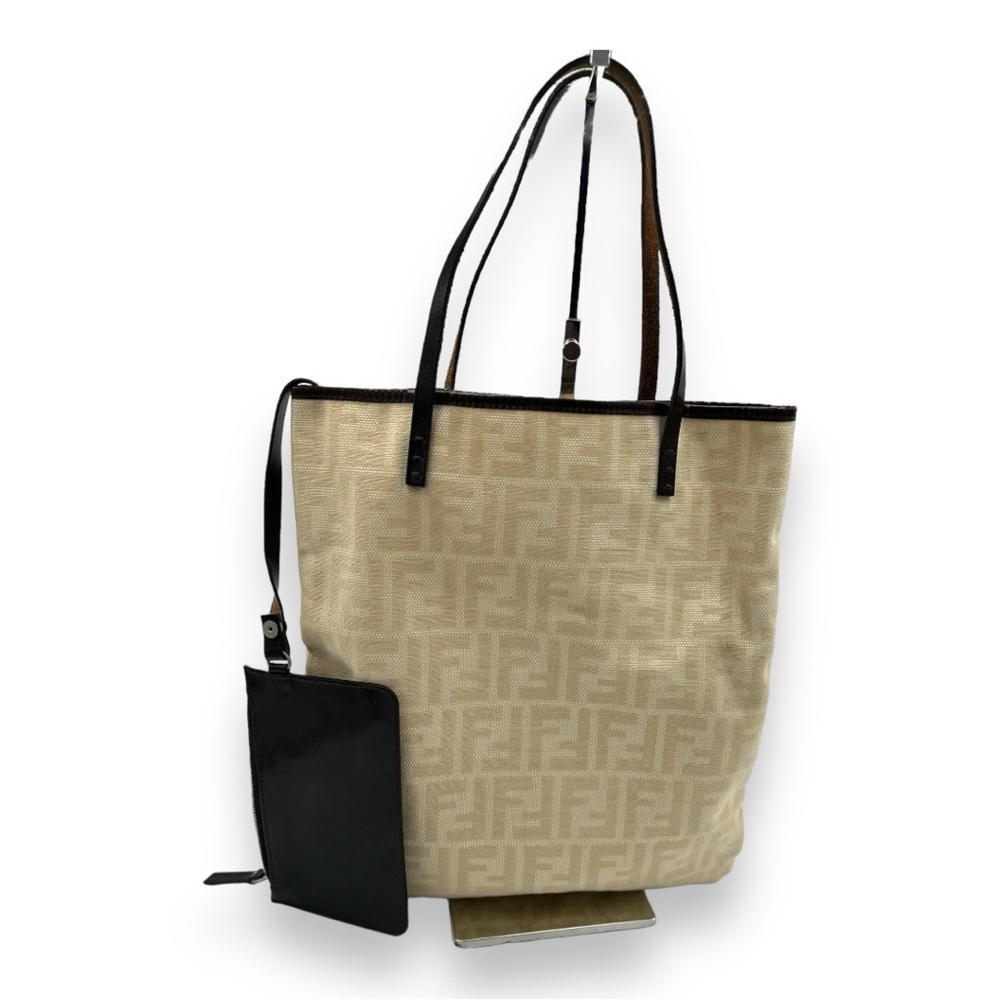 Fendi Zucca. Tote with Pouch